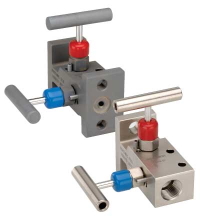  210002-MMS- 2-Valve Narrow Block & Bleed Manifold Valve  Soft Seat, Flange x Flange w/ 1/4 NPT Vent, 316 SS,