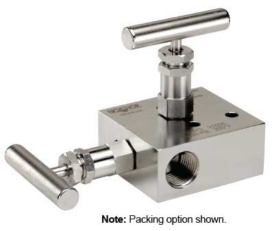  2100 Series 2-Valve Block & Bleed Soft seat Manifold Valves
