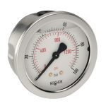  40-911-5000-psi/bar 1/4 NPT Back Conn, 4 inch Stainless Steel Case Gauge, Glycerin Filled - Image 2