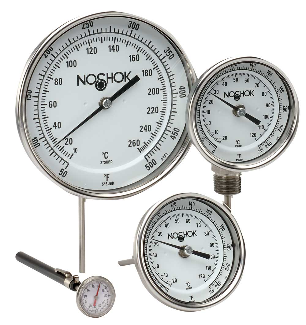  30-110-025-0/220-F/C 3" Bimetal Thermometer, 1/2" NPT Back Conn, 2.5" Stem Length, 0/220 F/C, .250" Diameter