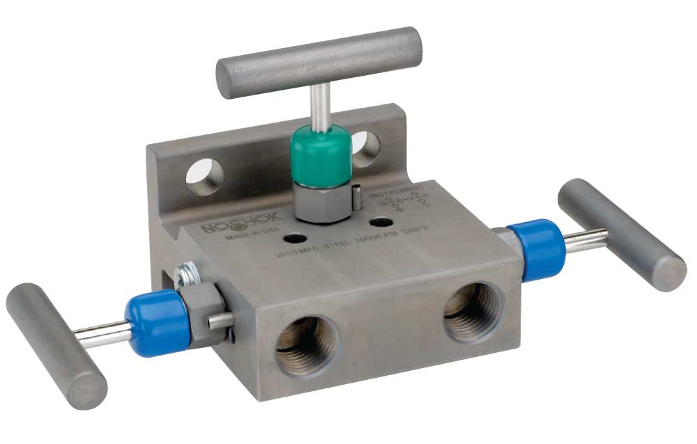  3010/3110 Series 3-Valve Differential Pressure Manifold Valves, Hard Seat & Soft Seat