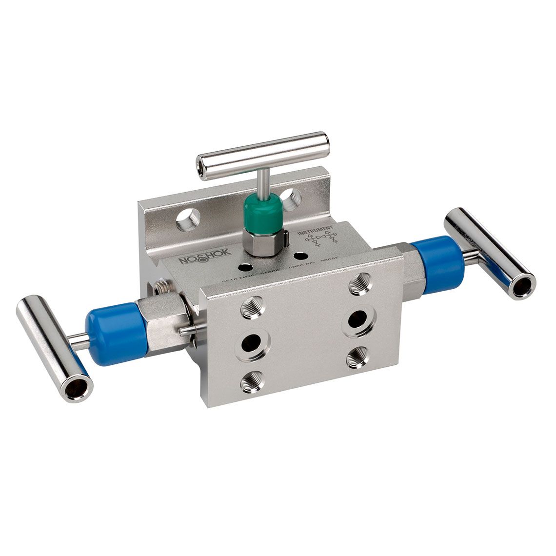  3510 Series 3-Valve Differential Pressure Manifold Valves Soft Seat (0.375" Orifice)
