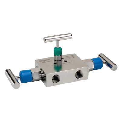  3510-FFC  Steel Soft Seat, 1/2 NPT Female x 1/2 NPT Female,3 Valve Manifold