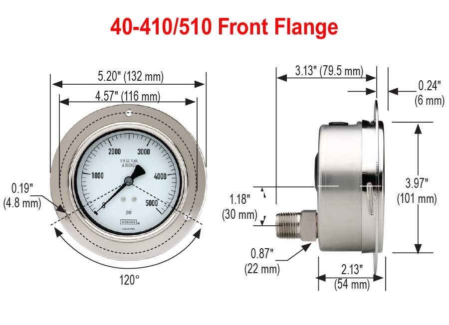  40-12459-SS-FF 4 SS Front Flange