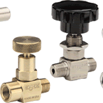  101-MFC-P1-T1-PM1-HL2 1/8 NPT, Male x Female, Steel, PTFE Packing, Non-Rotating Tip 316 SS, Panel Mount, Hard Seat Mini Valve