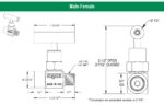 102-MFS  1/4 NPT, Male x Female, 316 SS, Hard Seat Mini Valve - Image 2