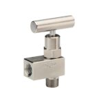  402-MFAC 1/4 NPT, Male x Female, Angle, Steel,Hard Seat Needle Valve