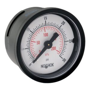 15-110-15-psi/kPa 1/8 NPT Back Conn 1.5 ABS dry Case Pressure Gauge