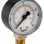  20-100-30-psi/kg/cm2 Pressure Gauge, 2" ABS Case, Copper Alloy Internals, 30 psi/kg/cm2, 1/4 NPT Bottom Conn dry gauge