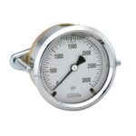  25-310-400-psi-CBU CHROME BEZEL WITH CLAMP 1/4" NPT Back Connection 2.5" Brass Case Pressure Gauge