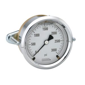  25-310-400-psi-CBU CHROME BEZEL WITH CLAMP 1/4" NPT Back Connection 2.5" Brass Case Pressure Gauge
