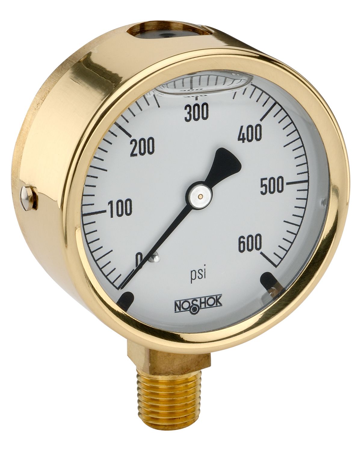 25_300_600_psi_13 25-300-200-psi 1/4 NPT Bottom Conn 2.5 Brass Case Gauge, Glycerin Filled-200 psi - Image 1
