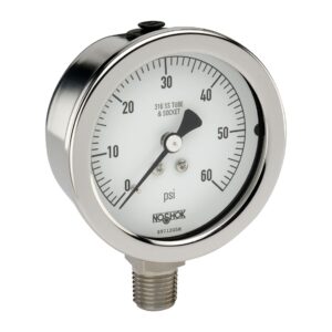  25-500-10000-psi-GY40 1/4 NPT Bottom Conn, 2.5 Stainless Steel Gauge, -40 Degree Service Fill