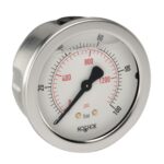  25-911-200-psi/kg/cm2 1/4 NPT Back Conn 2.5 SS Case Filled Gauge