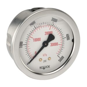  25-911-30/30-psi/kPa 1/4 NPT Back Conn 2.5 SS Case Filled Gauge