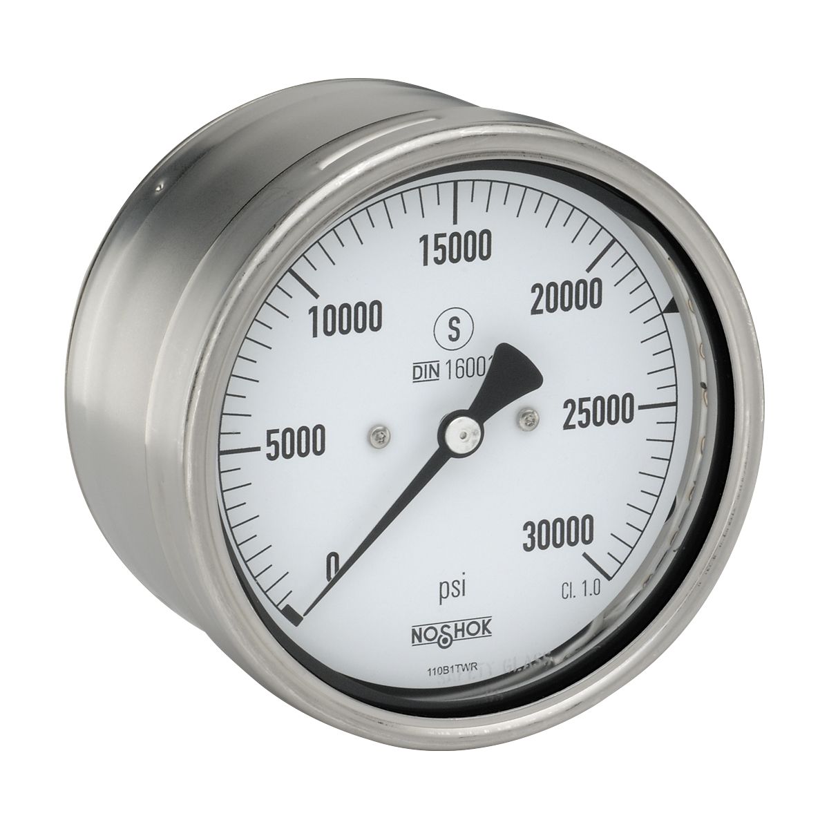 40_412_30000_psi 40-412-20000-psi 1/2 NPT Back Conn 4 dry Stainless Steel Extreme High Pressure Gauge-20000 psi - Image 1