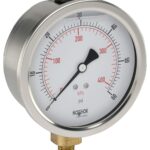  40-901-3000-psi 1/4 NPT Bottom Conn, 4 inch Stainless Steel Case Gauge, Glycerin Filled