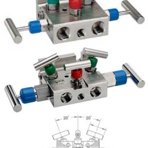  5130-MFS-FP Soft Seat, Flange x 1/2 NPT Female, 316 SS, Flare Pattern 5 Gas Valve Manifold