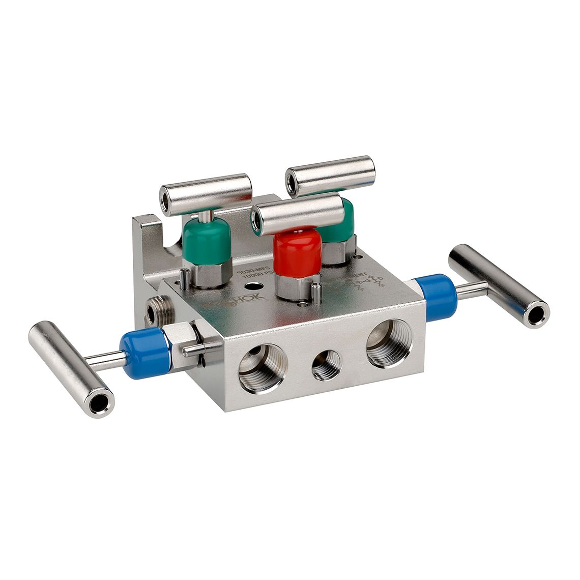 5030mfs_12 5040-MFS Flange-Female, Stainless Steel (MSS SP-99 spacing)5-Valve Power Pattern & Natural Gas Manifold Valve - Image 1