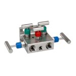  5130-MFC Flange x 1/2 NPT Female, Soft tip Steel 5-Valve Natural Gas Manifold Valves