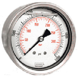 noshok_40-911 40-911-5K-PSI-ORF 4" Pressure Gauge, Brass 5,000 PSI - Image 1