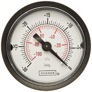 15-110-30-vac-KPA 1/8" NPT Back Conn 1.5" ABS DRY vacuum Gauge