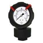 Pic Gauges 701L-254R PRESSURE GAUGE, 2 1/2" DIAL, 0-5000 PSI, 1/4" LOWER MOUNT, GLYCERINE FILLED, PLASTIC CASE & BEZEL, BRASS INTERNALS
