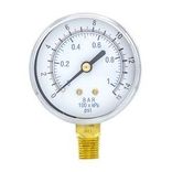 thumbnail_Gauges_Utility_Gauges_100_Series_Utility_Gauges_6_193a3c40d2.jpg Pic Gauges 101D-158A PRESSURE GAUGE, 1 1/2" DIAL, 30/0"vac PSI, 1/8" LOWER MOUNT, BLACK STEEL CASE, BRASS INTERNALS - Image 1